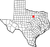 State map highlighting Parker County