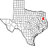 State map highlighting Rusk County