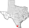 State map highlighting Starr County