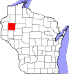 State map highlighting Barron County