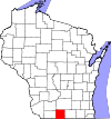State map highlighting Green County