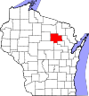 State map highlighting Langlade County