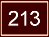 Route 213 shield