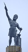 Vulcan statue Birmingham AL 2008 snow retouched.jpg