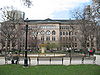 Washington Square Park (Background: Newberry Library)