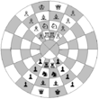 Representation of the starting position for citadel chess