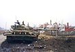 Destroyed Serbian tank at Vukovar
