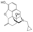 Chemical structure of Nalmefene.
