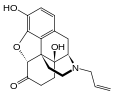 Chemical structure of Naloxone.