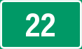 Riksvei 22 shield