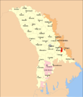 Map of Moldova highlighting Bender