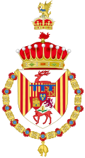 Coat of Arms of the Spanish Heir Apparent as Count of Cervera.svg