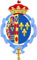 Coat of arms of Princess Anne, Duchess of Calabria (Spanish Heraldry).svg