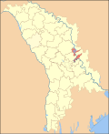 Map of Moldova highlighting Dubăsari district