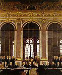 William Orpen - The Signing of Peace in the Hall of Mirrors, Versailles.jpg