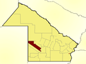location of Nueve de Julio Department in Chaco Province
