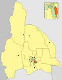 location of Nueve de Julio Department in San Juan Province