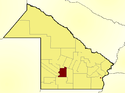 location of O'Higgins Department in Chaco Province