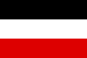 Horizontal tricolor (black, white, red)