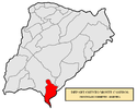location of Monte Caseros Department in Corrientes Province