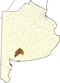 location of Coronel Pringles Partido in Buenos Aires Province