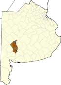 location of Coronel Suarez Partido in Buenos Aires Province