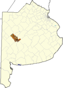 location of Daireaux Partido in Buenos Aires Province