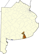 location of Necochea Partido in Buenos Aires Province