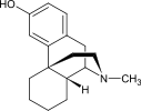 Chemical structure of Levorphanol.