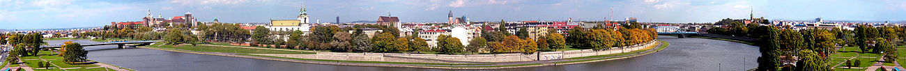 Panorama of Kraków, former capital of Poland
