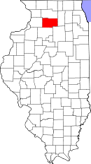 Map of Illinois highlighting Lee County