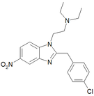 Chemical structure of Clonitazene.
