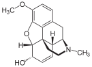 Chemical structure of Codeine.