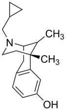 Chemical structure of Cyclazocine.
