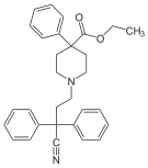 Chemical structure of Diphenoxylate.