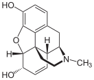 Chemical structure of Morphine.