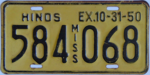1950 Mississippi passenger plate.png