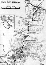 Map of the original Emu Bay Line