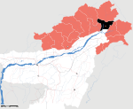 Arunachal Pradesh district location map Lower Dibang Valley.svg