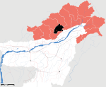Arunachal Pradesh district location map Lower Subansiri.svg