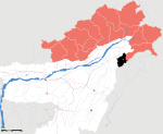 Arunachal Pradesh district location map Tirap.svg