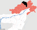 Arunachal Pradesh district location map Upper Siang.svg