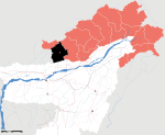 Arunachal Pradesh district location map West Kameng.svg