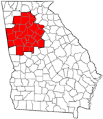 Map of the Atlanta Metropolitan area