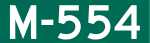 Street sign for M-554