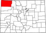 State map highlighting Moffat County