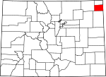 State map highlighting Phillips County