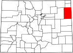 State map highlighting Yuma County