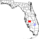 A state map highlighting Hardee County in the southern part of the state. It is medium in size and shaped like a rectangle.