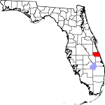 A state map highlighting Indian River County in the eastern part of the state. It is small in size.